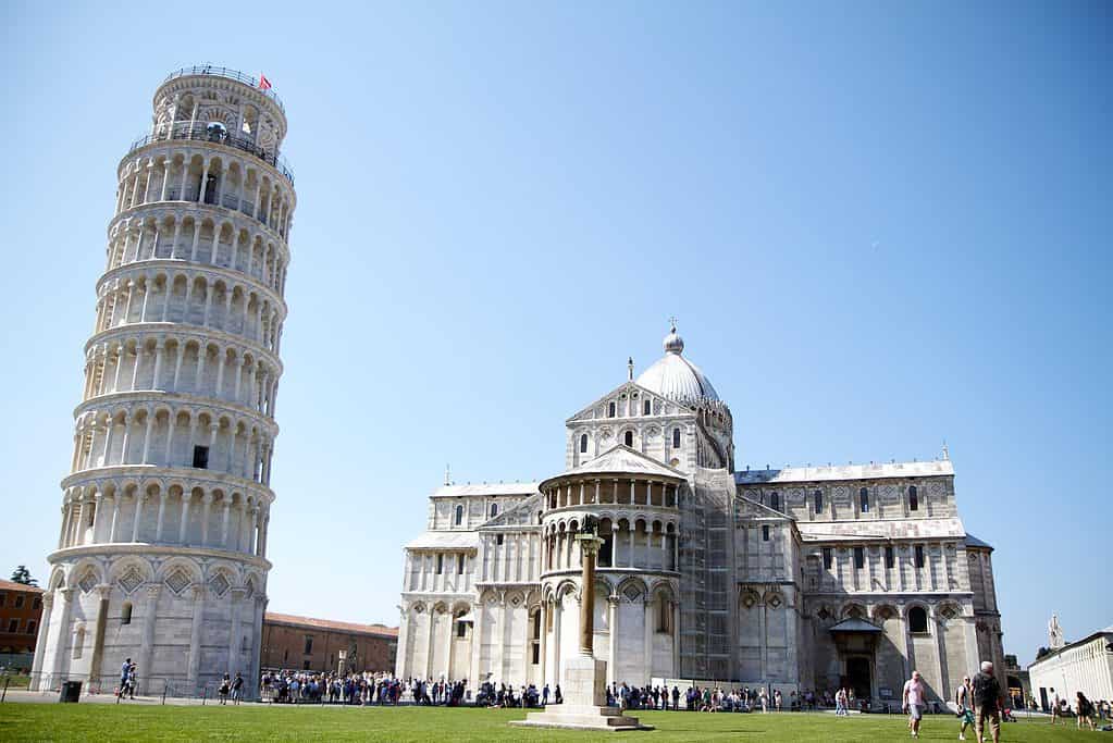 The leaning tower of pisa, france