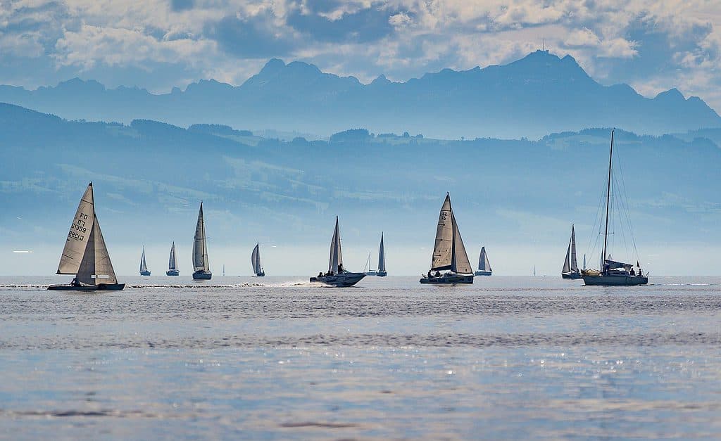 Lake Constance, lake, Bodensee, sailboats