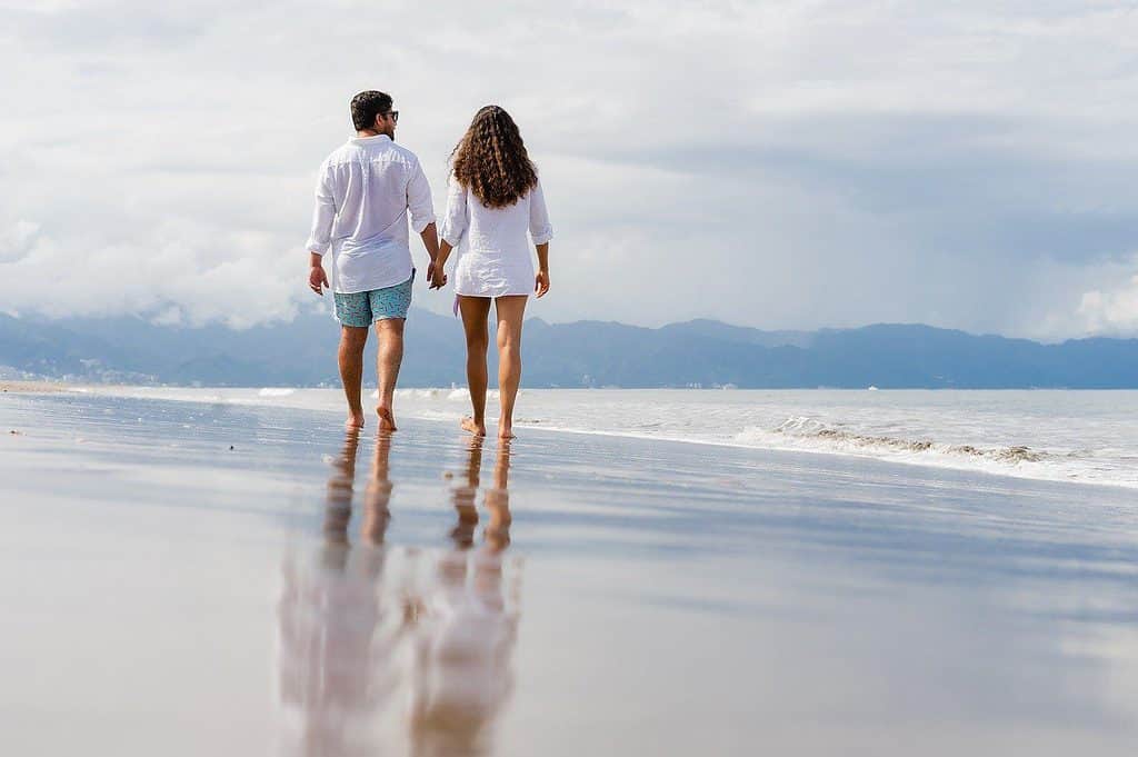 beach, couple, leisure, romance