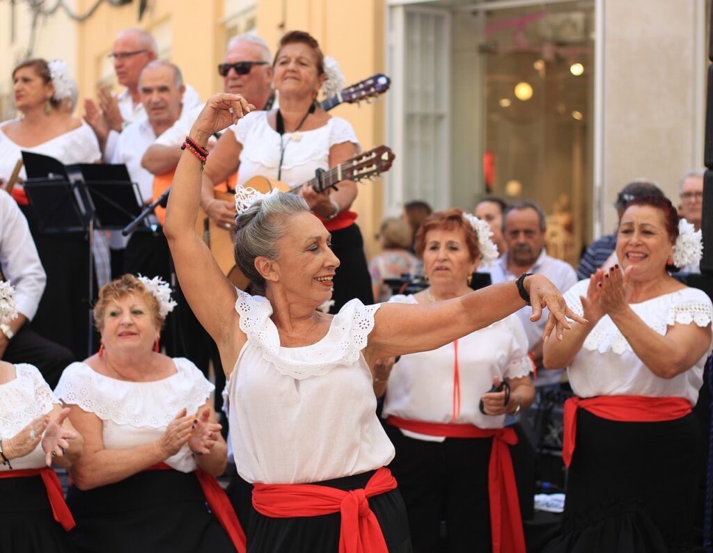 dancer, flamenco, old woman-