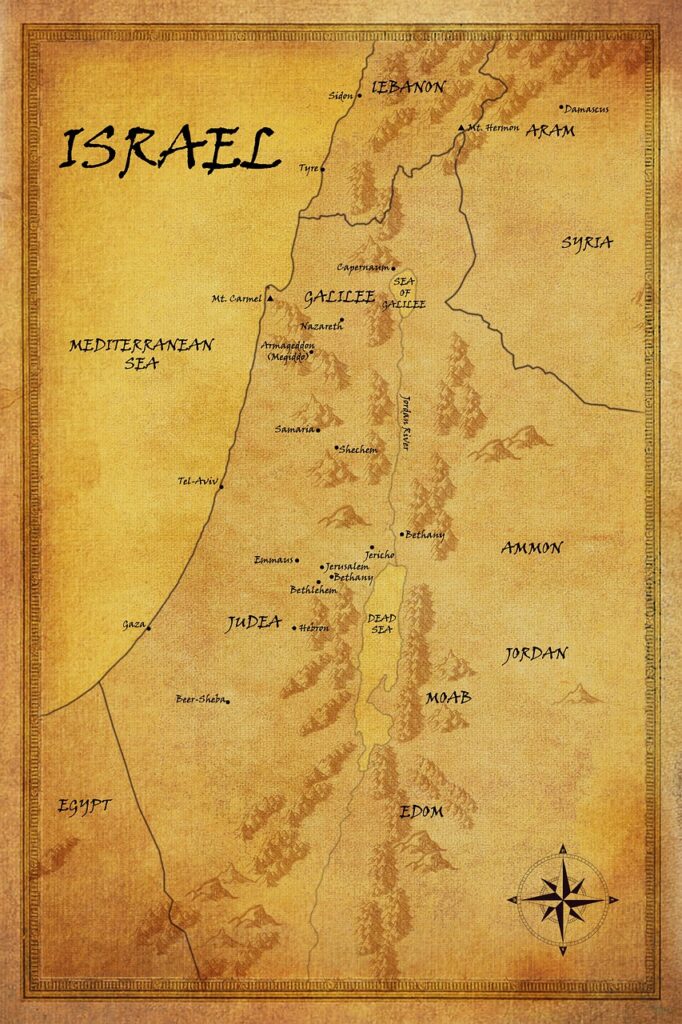 map, jerusalem, israel