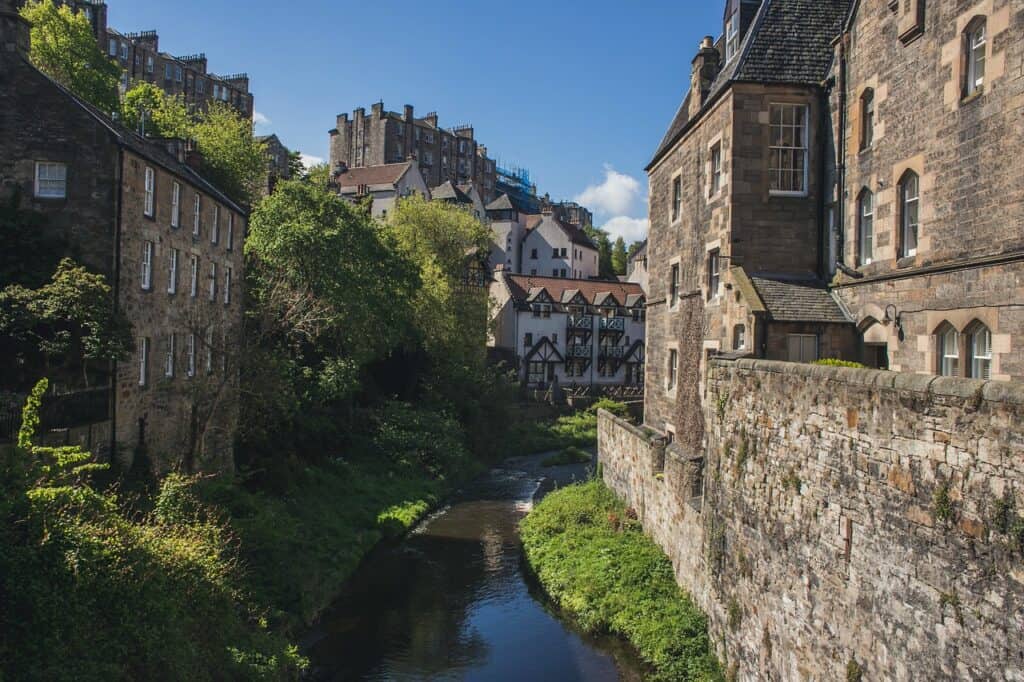 dean village, village, dean, best places to stay in Edinburgh for families